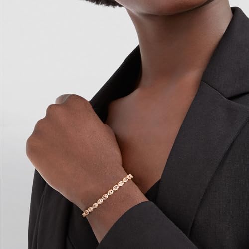 14K Gold Plated Tennis Bracelet for Women – Classic CZ Link Design, Fits 6.0"–7.2" Wrists – Stylish Sparkling Jewelry Gift, Timeless Tennis Bracelets for Women - Image 3